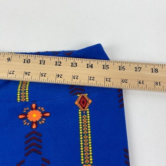 Lularoe Leggings Womens Tall & Curvey Blue Striped Pattern - Picture 7 of 11